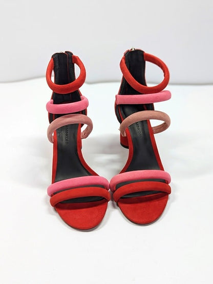 NWOB Rebecca Minkoff Women's Andree Suede Color-Block Sandals Size 6.5 MSRP $165