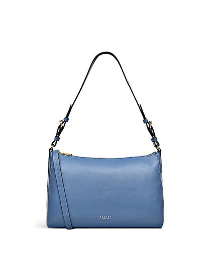 Radley London Dukes Place Open Blue Medium Zip Top Shoulder (MSRP $258)