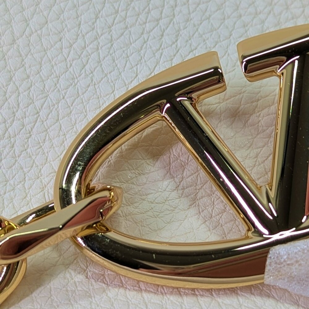 Valentino Garavani Women's Gold Tone VLogo Moon Leather Tote Bag (MSRP $3,950)