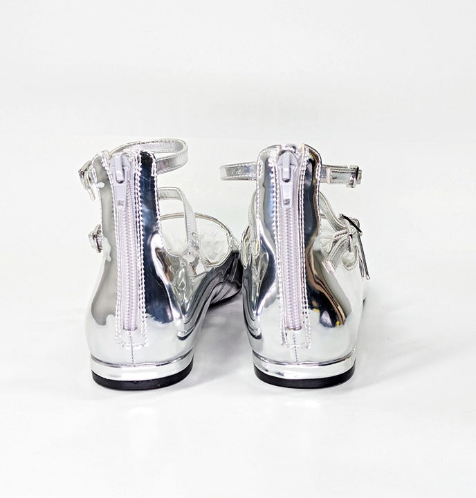 I.N.C. International Concepts Valan Silver Triple Strap Flats Size 7.5 MSRP $80