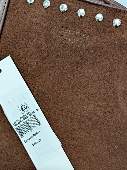 Loeffler Randall Walker Women's Espresso/Silver Suede Tote (MSRP $425)