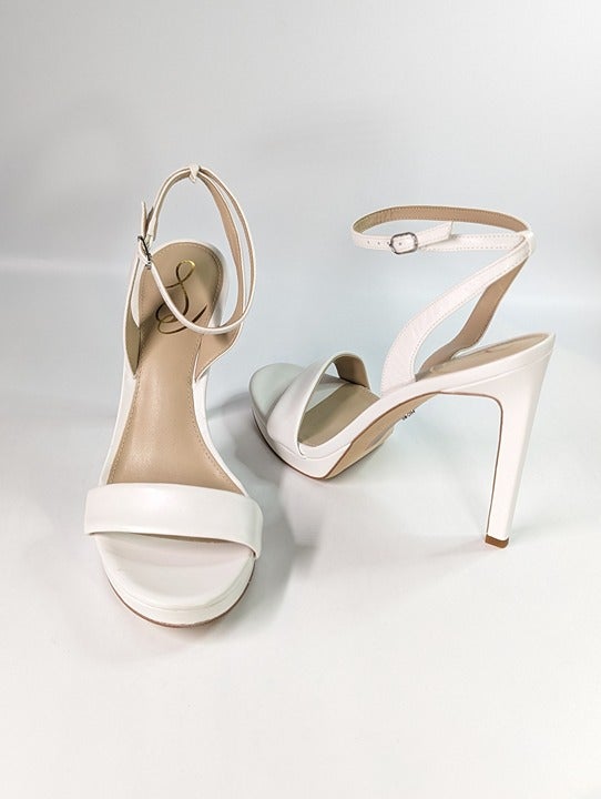 Sam Edelman Women's Jade Two-Piece Platform Sandals White Size 9 (MSRP $140)