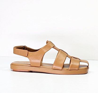 Vince Women's Rava Tan Leather Slingback Sandals Size 10 M (MSRP $250)