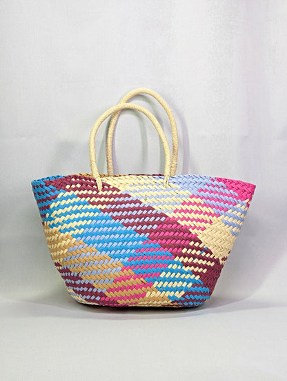 Aqua Jada Women's Woven Large Tote Multicolor (MSRP $148)