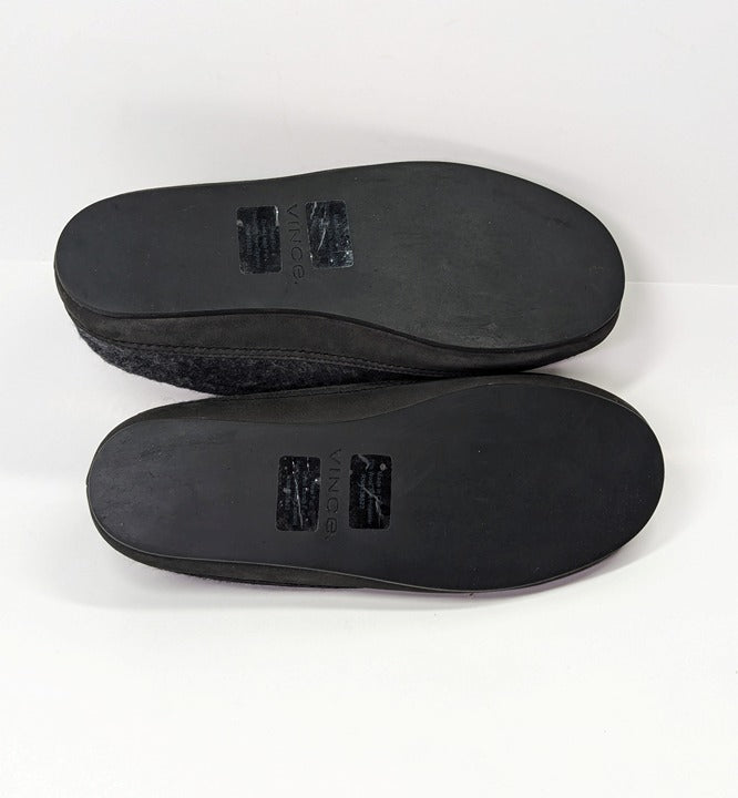 Vince Men's Howell Shearling-Lined Slippers Charcoal Gray Size 9 (MSRP $150)