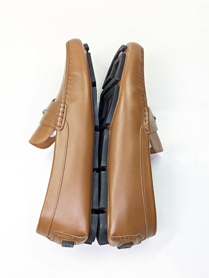 Versace Men's Medusa Biggie Leather Loafer Dark Toffee Size 46 (MSRP $775)