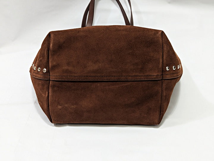 Loeffler Randall Walker Women's Espresso/Silver Suede Tote (MSRP $425)