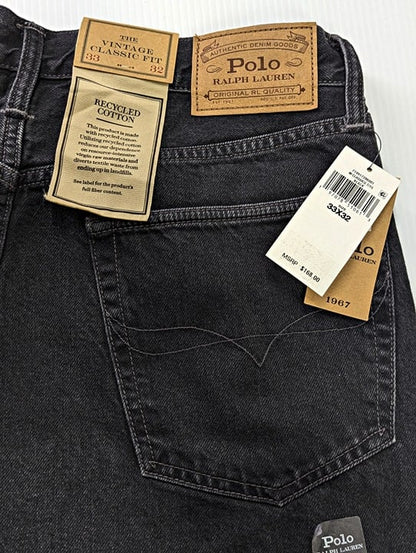 Polo Ralph Lauren Men's Vintage Classic-Fit Cotton Jeans Size 33 x 32 MSRP $168