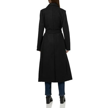 DKNY Petite Notched-Collar Double-Breasted Wrap Coat Size XL 16-18 (MSRP $350)