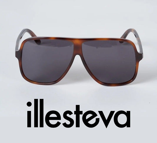 Illesteva Unisex Connecticut Sunglasses Havana Frame & Grey Lens 65 (MSRP $220)