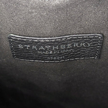 Strathberry Osette Cashmere & Leather Charcoal Black Crossbody (MSRP $555)