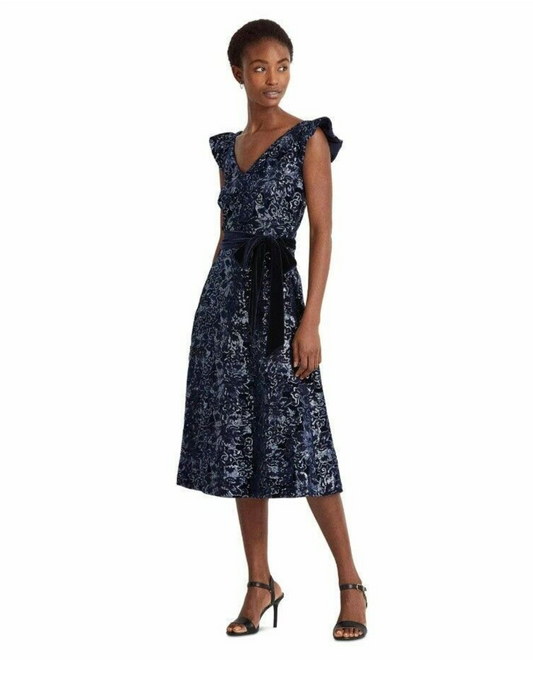 Lauren Ralph Lauren Women's Sequined Velvet Cocktail Dress Size 8 MSRP $265