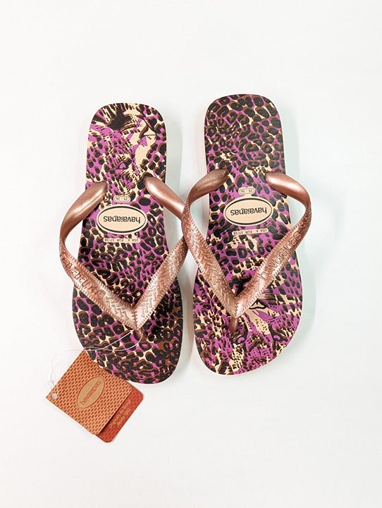 Havaianas Women's Top Animals Ballet Rose Flip Flops Sandals Size 6