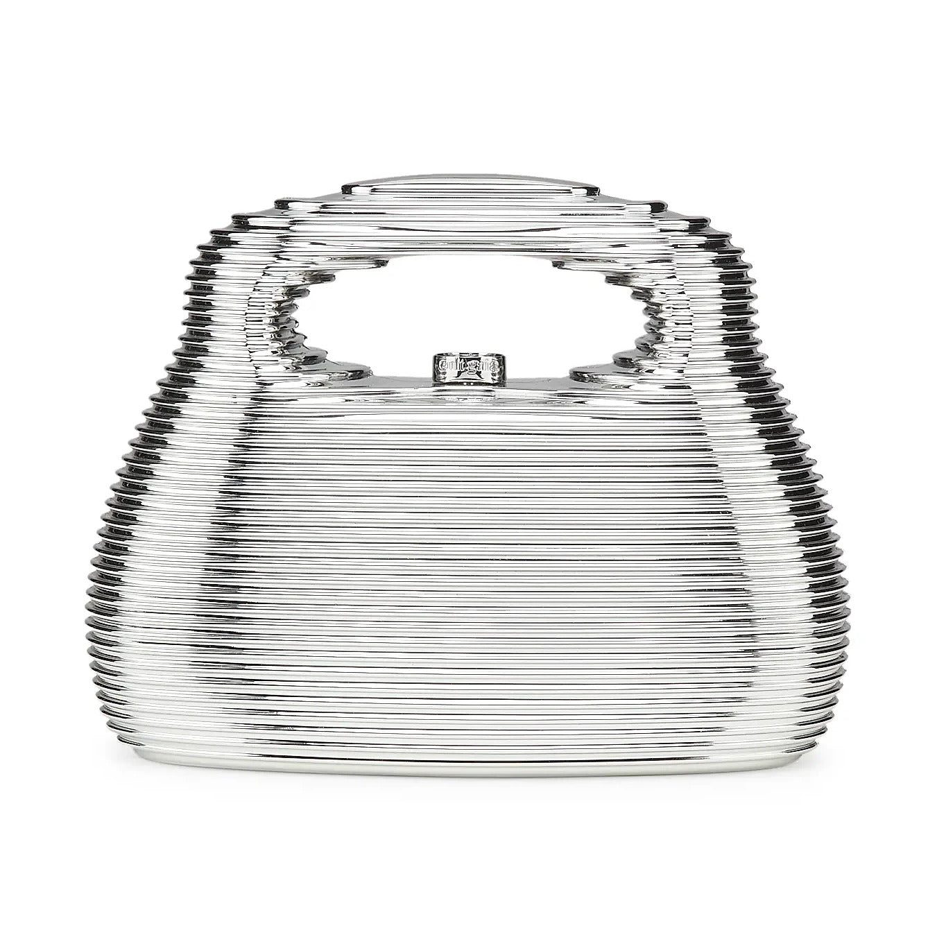 Cult Gaia Mimi Women's Shiny Chrome Top Handle Bag (MSRP $418)