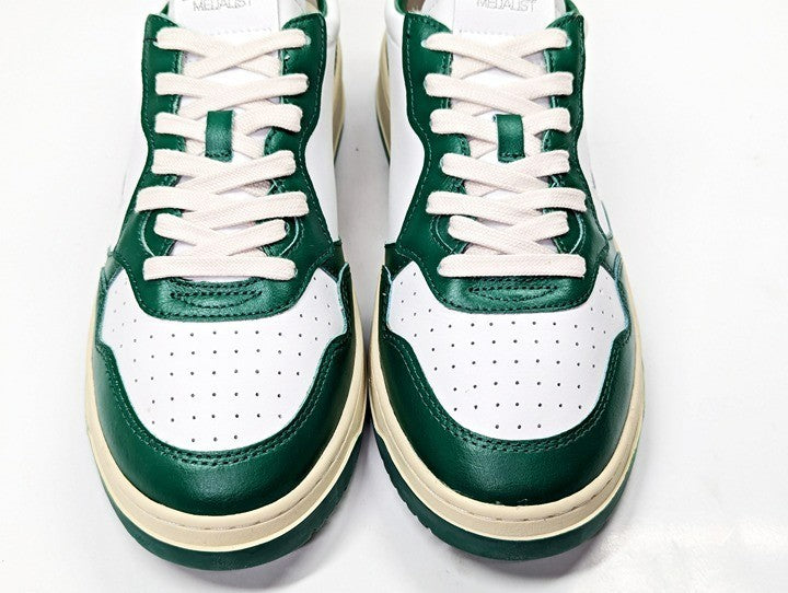 Autry Men's Medalist Low Top Sneakers White & Green Leather Size 44 (MSRP $240)