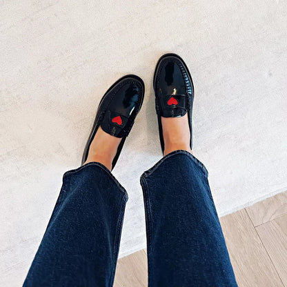 G.H. Bass Women's Whitney Love Heart Weejun Penny Loafers Size 9 (MSRP $195)