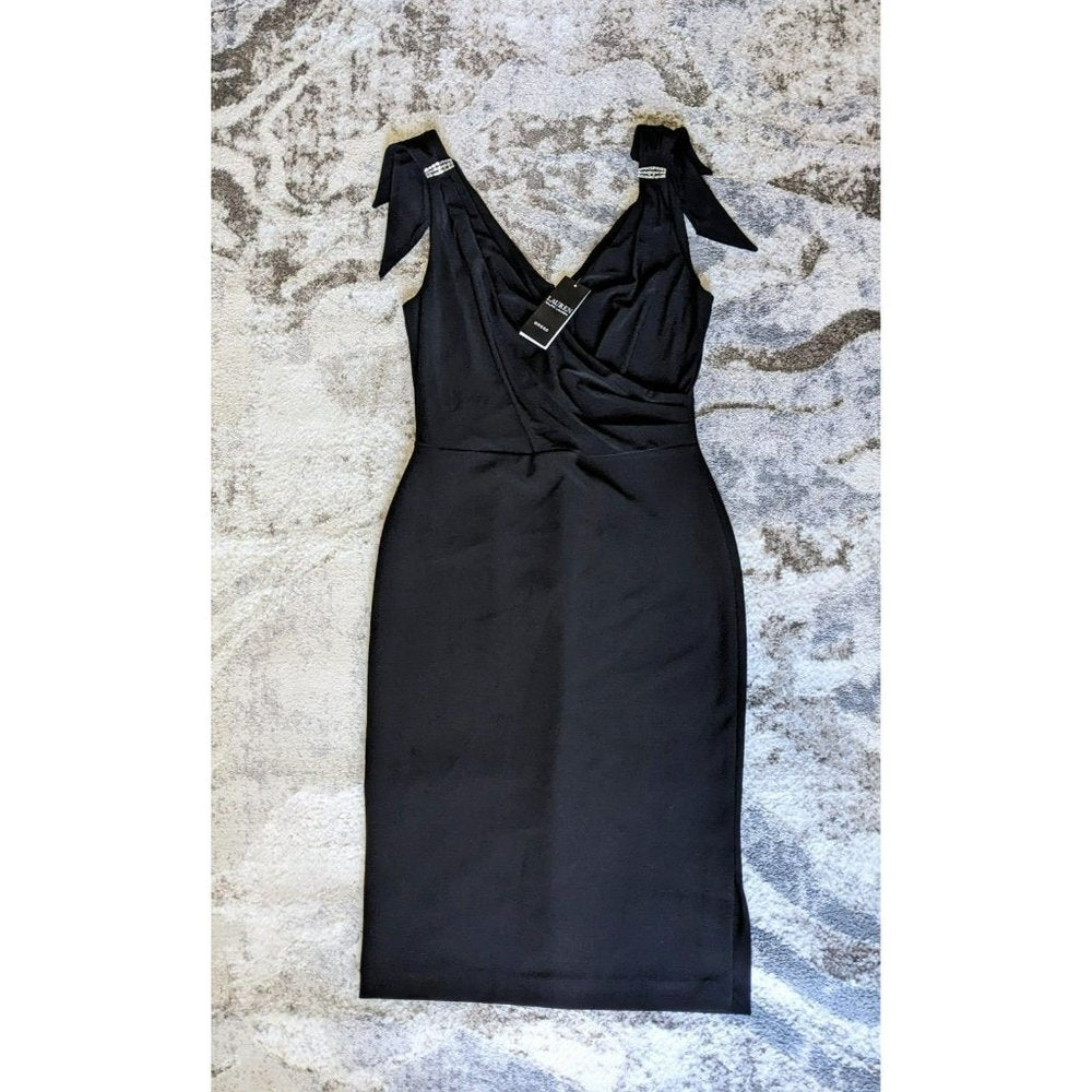 Lauren Ralph Lauren Women's Jersey Sleeveless Cocktail Dress Size 2 (MSRP $155)