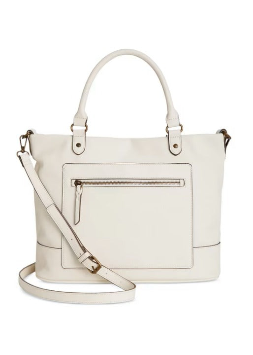 Style & Co Women's Hudsonn Tote Alabaster O/S (MSRP $80)