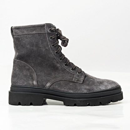 Vince Men's Raider Lace Up Boots in Graphite Suede Size 12 (MSRP $395)