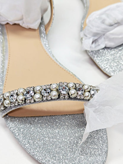 Jewel Badgley Mischka Women's Daria Rhinestone Embellished Sandals Size 5.5