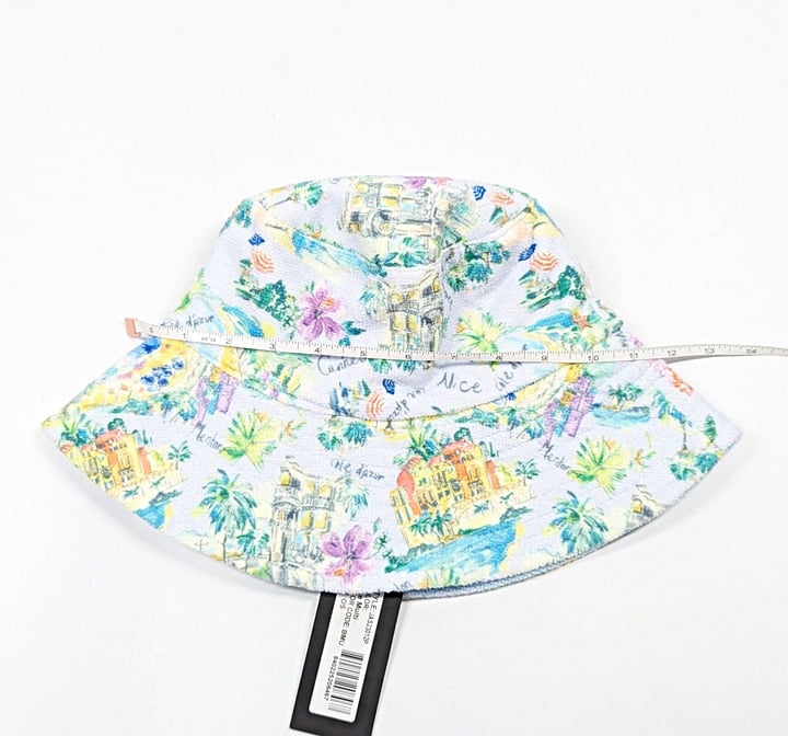 Jocelyn Women's The Monaco Reversible Bucket Hat Blue Multi O/S (MSRP $70)