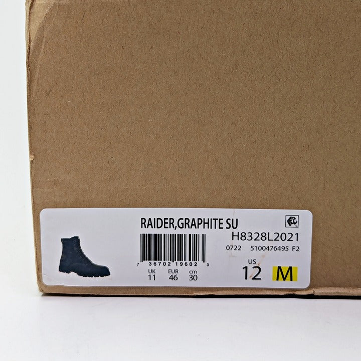 Vince Men's Raider Lace Up Boots in Graphite Suede Size 12 (MSRP $395)