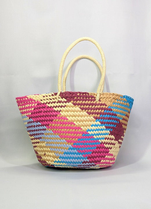 Aqua Jada Women's Woven Large Tote Multicolor (MSRP $148)