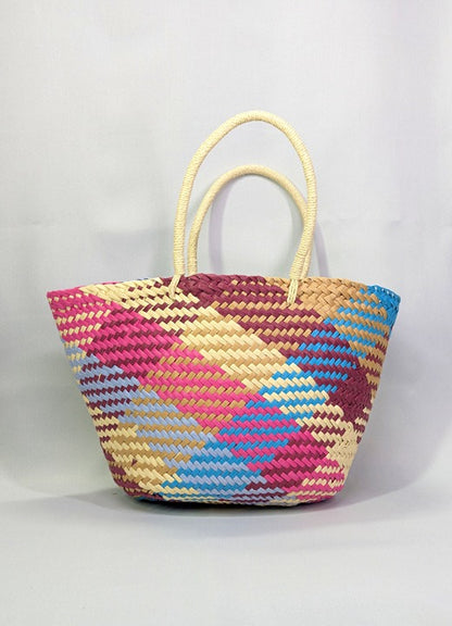 Aqua Jada Women's Woven Large Tote Multicolor (MSRP $148)