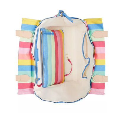 On 34th Cynthiah Extra Large Canvas Shoulder Tote Bag Stripe (MSRP $90)