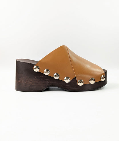 Ganni Women's Retro Stud-detail Clogs Sandals Size 40 EU (MSRP $475)