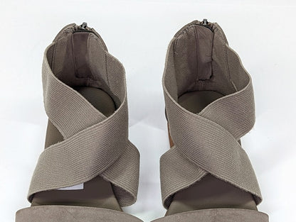 MIA Women's Valuna Flat Strappy Sandals Taupe Size 8 (MSRP $49)