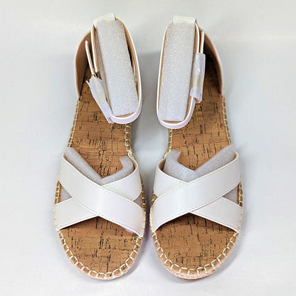 Journee Collection Women's Lyddia Espadrille Flat Sandals Size 7.5 W (MSRP $79)