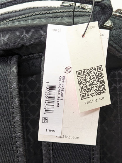 Kipling Women's Seoul Small Tablet Backpack Signature Embellish (MSRP $119)